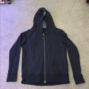 Navy Blue Polka Dot Hoodie